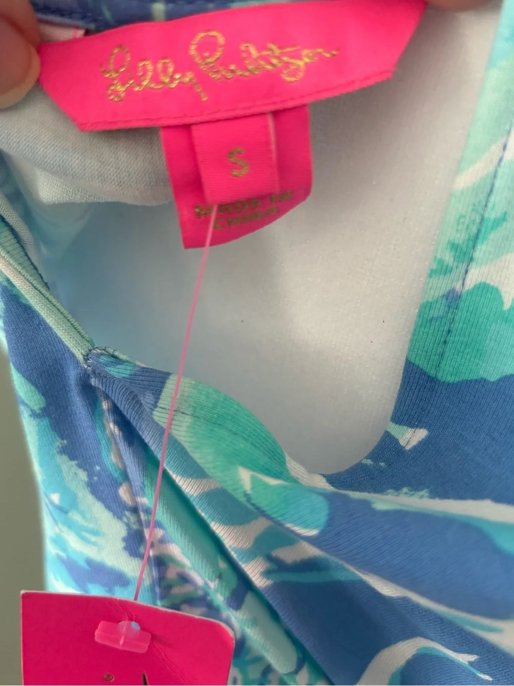 Lilly Pulitzer Lala Halter Romper in Blue Haven Hey Hey Soleil size small NWT - Picture 6 of 8
